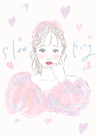 Pink heart -sleeping-