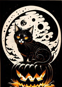 halloween cat FcF14c