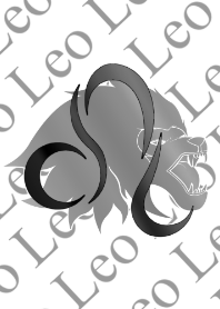 Twelve constellations -Leo3 white2-