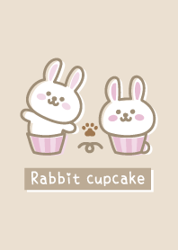 Rabbit cupcake.Pad.beige