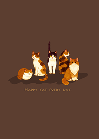 Cats gathering together-Dark Brown