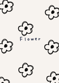 Handwritten. Rough. Flowers.