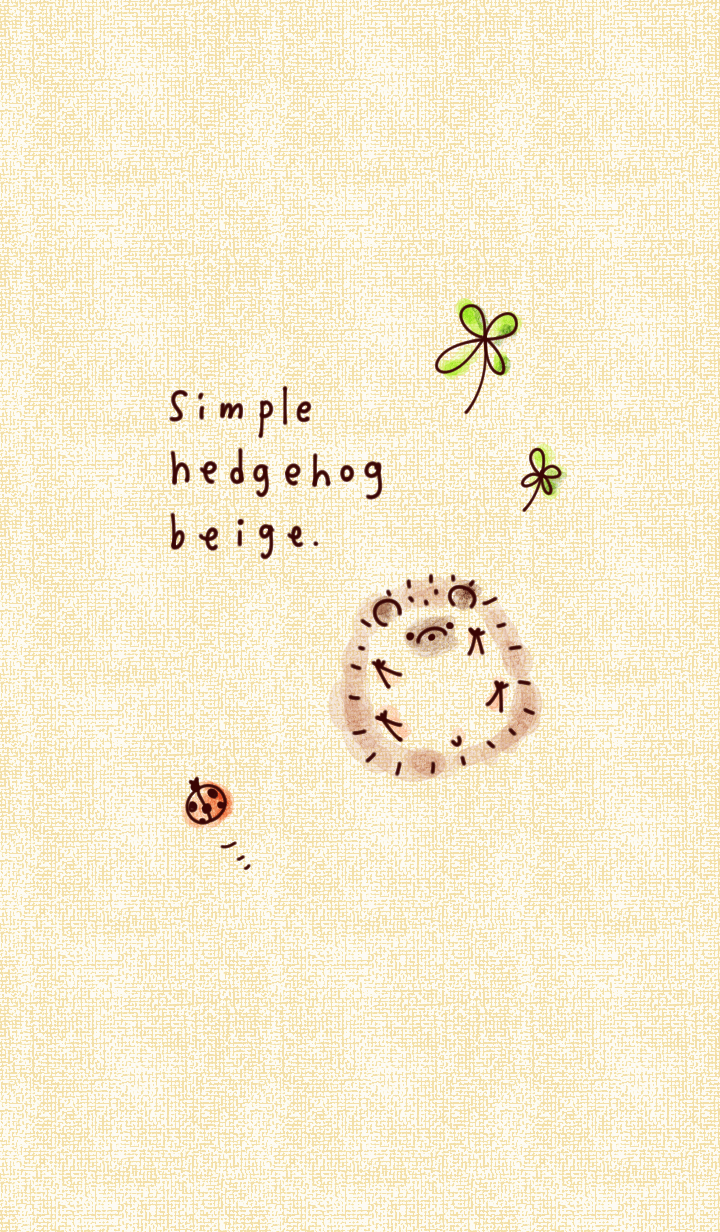 Simple hedgehog beige watercolor