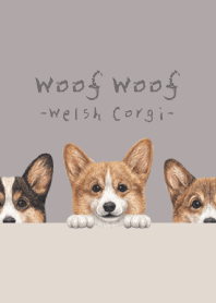 Woof Woof - Welsh Corgi 01 - GRAY