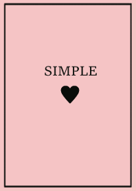 SIMPLE HEART =black pink=**
