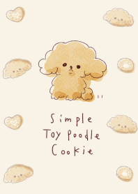 simple toy poodle cookie
