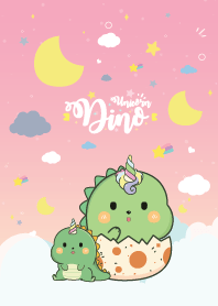 Dino Unicorn Love Moon Sky Cute
