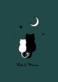 แมว&พระจันทร์ / green black