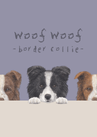 Woof Woof - Border Collie - DUSTY PURPLE