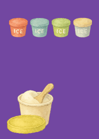 Summer ice cream on purple