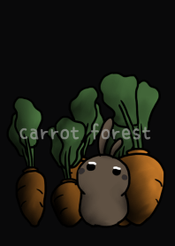 rabbit staring - carrot forest