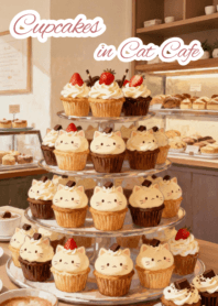 Cupcakes in cat cafe