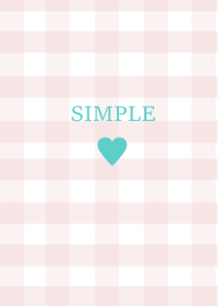 SIMPLE HEART CHECK /pinkturquoise
