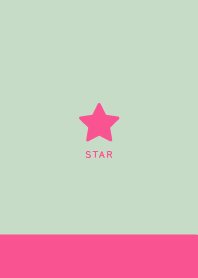 Lucky Star - Vivid Pink&Dull Green