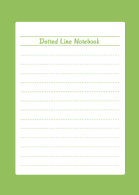 Dotted Color Line Notebook/LEAF GREEN