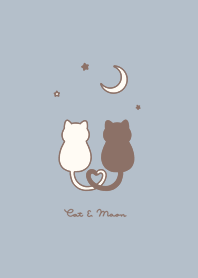 Cat & Moon 2/blue beige whfil