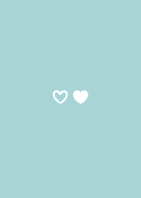 mini ♥ heart 04 -  ivory & mint (a)