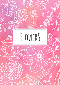 flowers-ピンク& パープル-