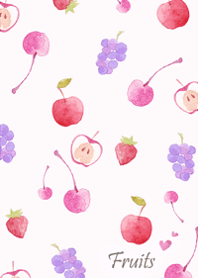 Watercolor cute fruit world4.