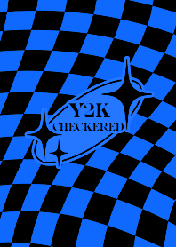 Y2K CHECKERED 01  - BLUE 2