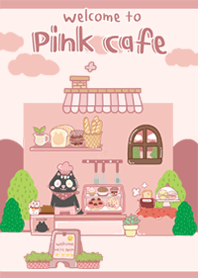 Black cat and Pink Cafe (Edit)