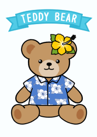 TEDDY BEAR[ALOHA SHIRT]BLUE