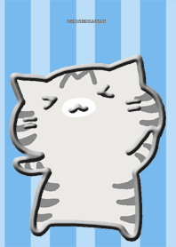 Mr. cat cats T BLUE