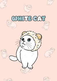 whitecat2 - peach pink .jp