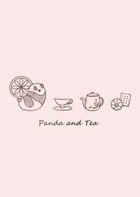 Panda and Tea -pink-