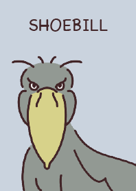 ハシビロコウ シンプル グレー カラー