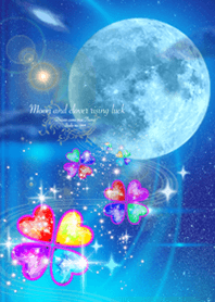 Moon and clover rising luck space