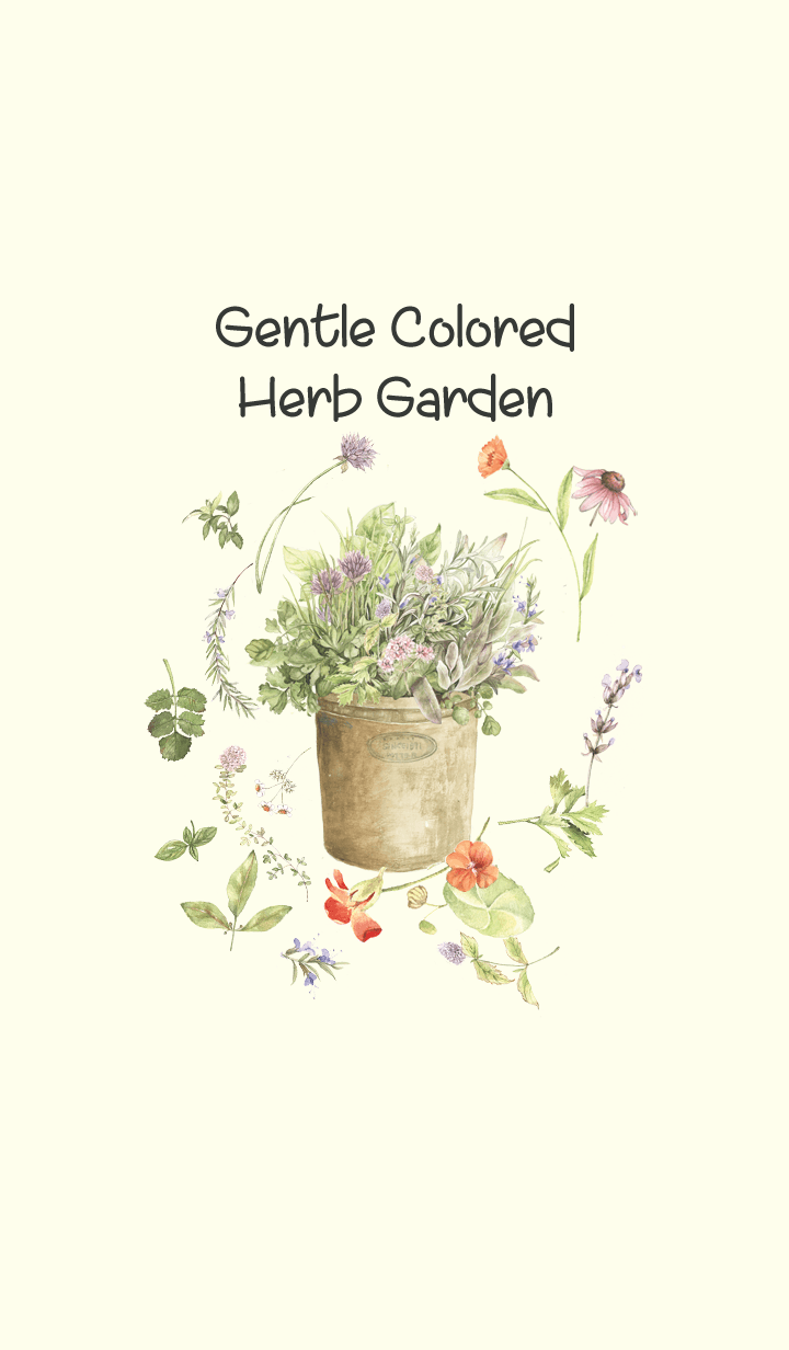gentle colored herb garden