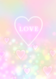 Aurora colored shiny neon heart