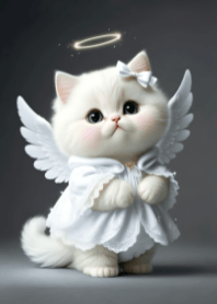 天使の衣装を着たかわいい猫 V.2