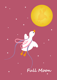 Goose Flying to the moon(pink)
