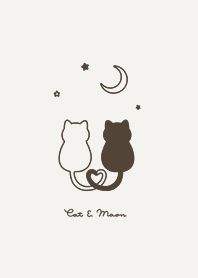 Cat & Moon 2-dark brown.