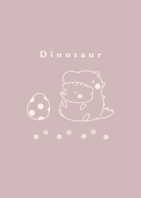 Hedgehog and Dinosaur -smoky pink-