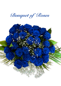 青い薔薇の花束2