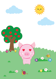 Simple cute pig theme v.3