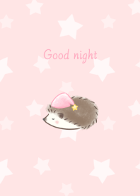 Sleeping Hedgehog -pink- Star
