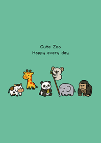 น่ารักสวนสัตว์เรียบง่าย(สีเขียวมิ้นต์)