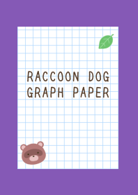 RACCOON DOG GRAPH PAPER/PURPLE/YELLOW