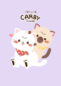 Carby&friends : minimal cat (Purple v.)