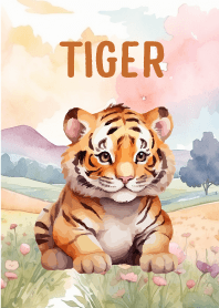 Tiger In Flower Theme