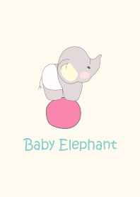 A Baby Elephant and A Ball