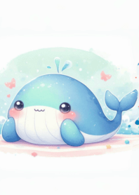 Bright cute little whale n.27