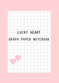 LUCKY HEART GRAPH PAPER-PINK