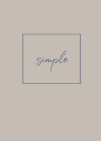 simple cursive -navy greige-