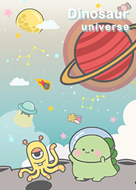 浩瀚宇宙/恐龍與外星人/月球/浪漫漸層綠色2