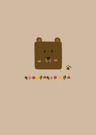 Brown and square bear.